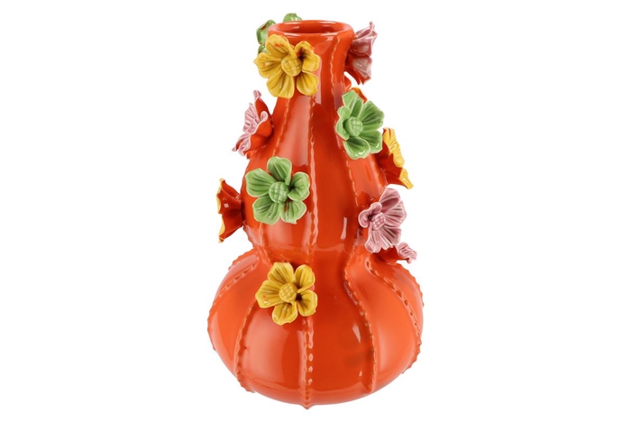 <h4>Flower Orange Vase Bubbels 17x26cm Nm</h4>