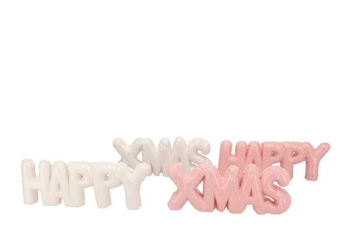 Jolie Jolly Pink Happy Xmas Ass 31x4x11cm