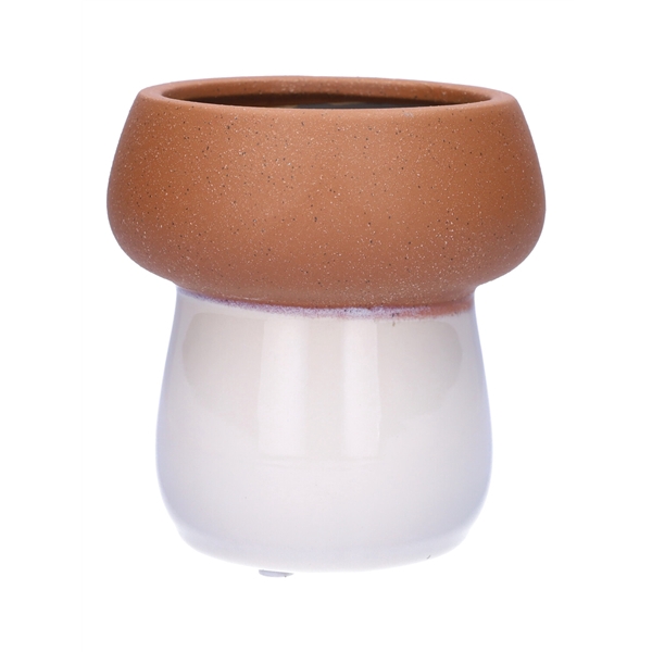 <h4>Vase Pilz d12\\14xh15.5 terra\\white</h4>