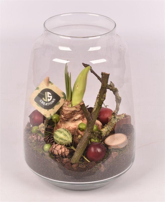 <h4>Glas cilinder Zef met hals 16cm</h4>