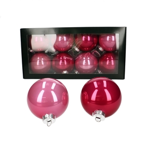 Christmas bauble Ball  80mm pearl x8