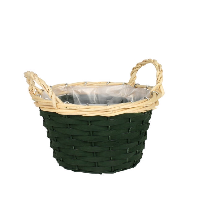 <h4>Basket Runan chipwood D16xH14 d.green</h4>