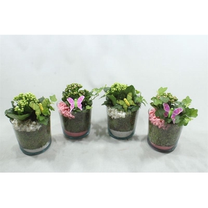 4684 POT ZWAAR ROZE/WIT