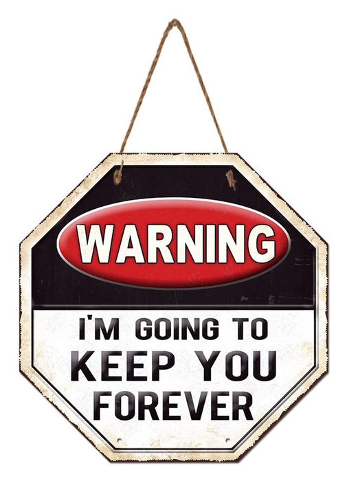 <h4>Wall Hanger Mtl Warning 98585</h4>