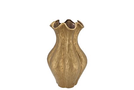 <h4>Inga Driss Gold Vase Active Glaze 19x19x25cm Nm</h4>