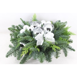 arr5 Kerst PL - Ker. schaal 25cm zilver