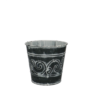 Zinc Barok pot d13*12cm
