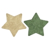 Melamine Shine Olive Green/gold Plate Star 28x28x1cm