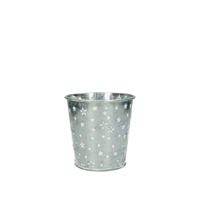 <h4>Christmas Zinc Nigel pot d12*12cm</h4>