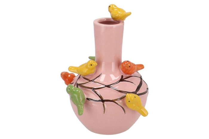 <h4>Bird Pink Light Vase Tube 26x33cm Nm</h4>