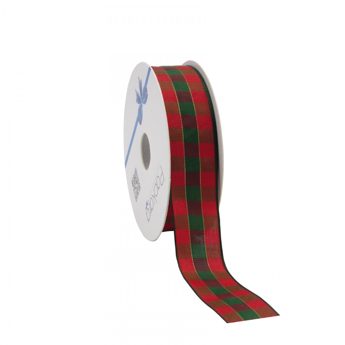 <h4>Kerst Lint Xmas Ruit 25mm 15m</h4>