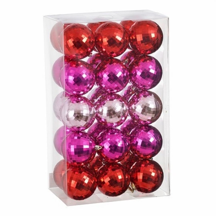 Christmas bauble Ball plastic  80mm x30