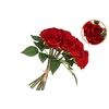 Silk Roses Bouquet 7x Red 26x20x30cm