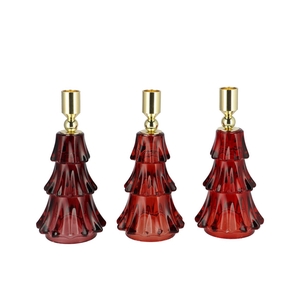Jazz Wild Red Candle Holder X-mas Tree Ass 10x20cm