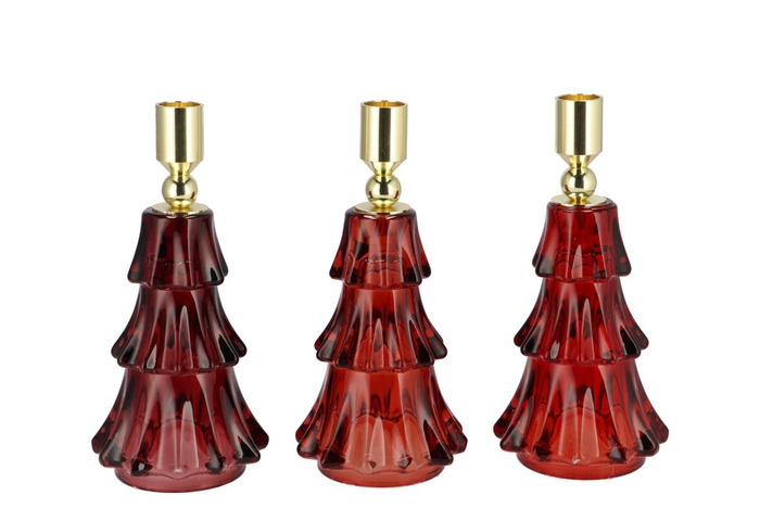 <h4>Jazz Wild Red Candle Holder X-mas Tree Ass 10x20cm</h4>