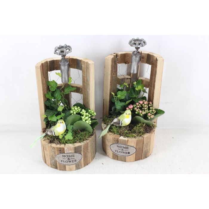 <h4>Arr2 Td - Houten Waterput - Roze/wit</h4>