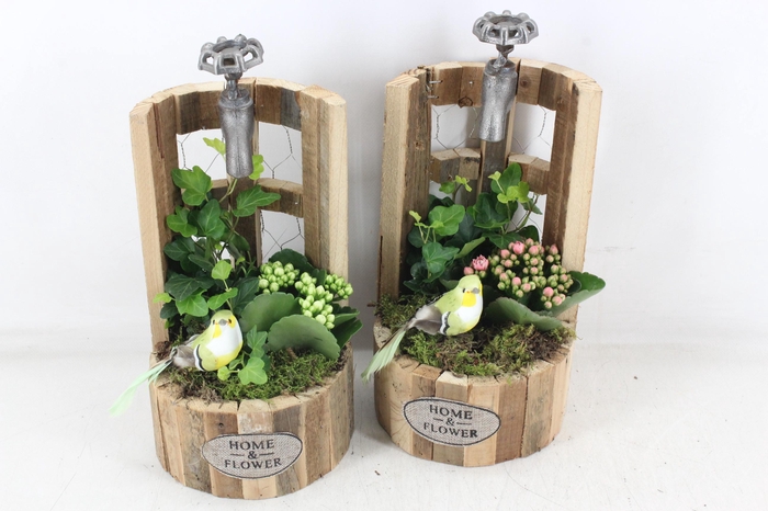 <h4>arr2 TD - Houten waterput - roze/wit</h4>
