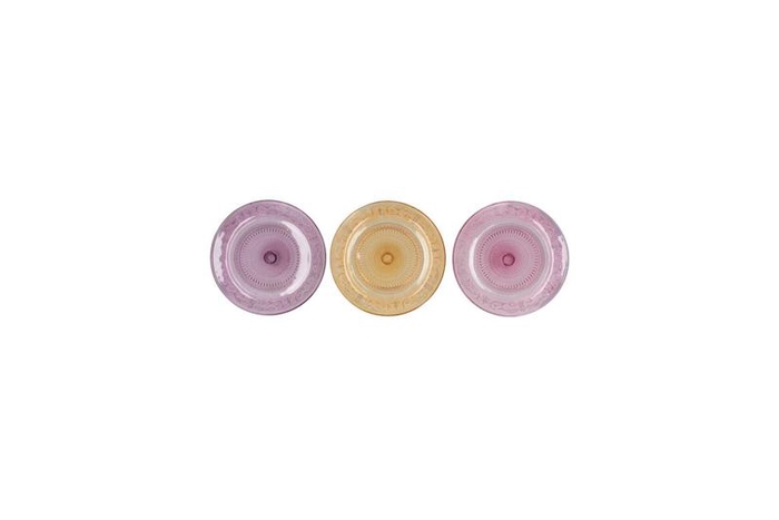 <h4>Dayah Pastel Mix Glass Plate 15x2cm Ass P/1</h4>