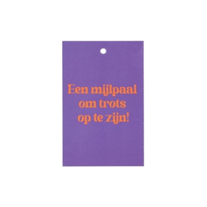 Gift Bouquet Card Een Mijlpaal Purple 6x9cm P/25