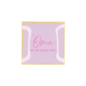Plate Square Oma En Nog Veel Meer 18x18x2cm Nm