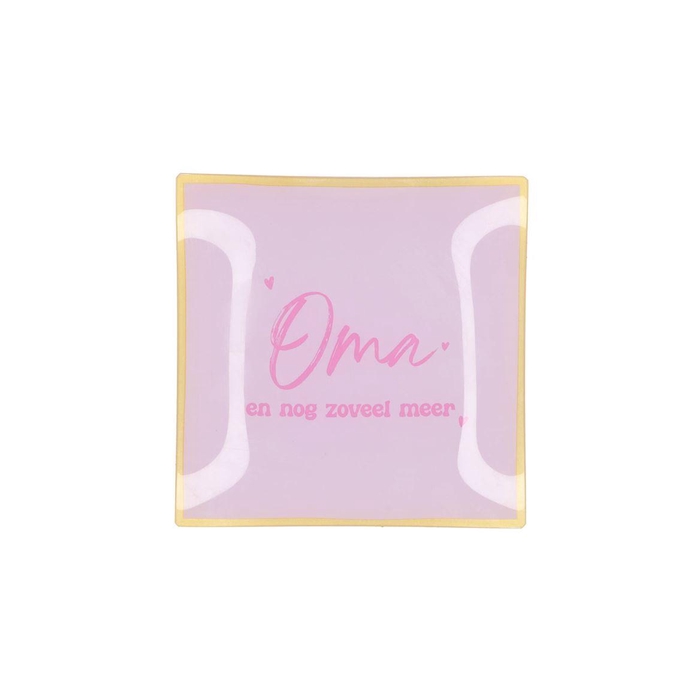 <h4>Plate Square Oma En Nog Veel Meer 18x18x2cm Nm</h4>