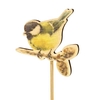 Pick Great tit bird wood 7,2x7,1+12cm stick