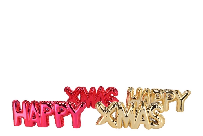 <h4>Jolie Jolly Fuchsia Happy Xmas Ass 31x4x11cm</h4>