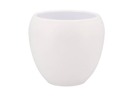 <h4>Vinci Matt White Flower Pot 17x15cm</h4>