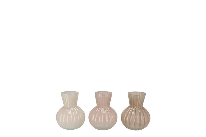 Feline Natural Mix Vase Ass 9x11cm