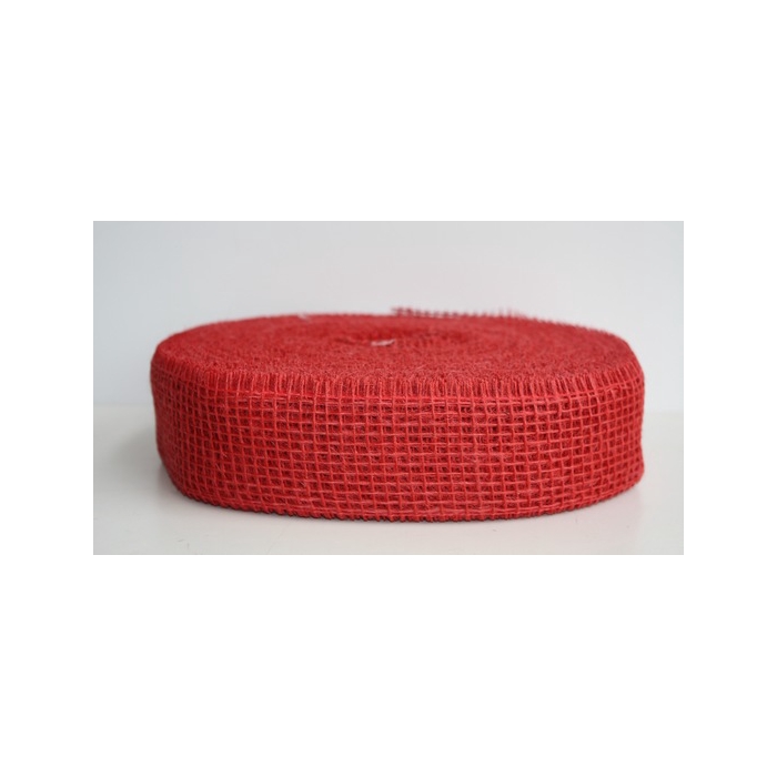 <h4>JUTE RIBBON RED 40M*5CM</h4>