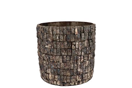 <h4>Nepal Iron Pot Birch Mosaic 18x18x16m Nm</h4>