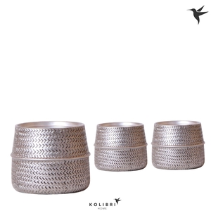 Kolibri Home Groove pot silver