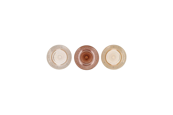 <h4>Dayah Warm Sand Mix Glass Plate 15x2cm Ass P/1</h4>