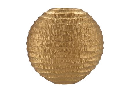 <h4>Inga Jada Gold Oval Vase Wave 41x14x39cm</h4>