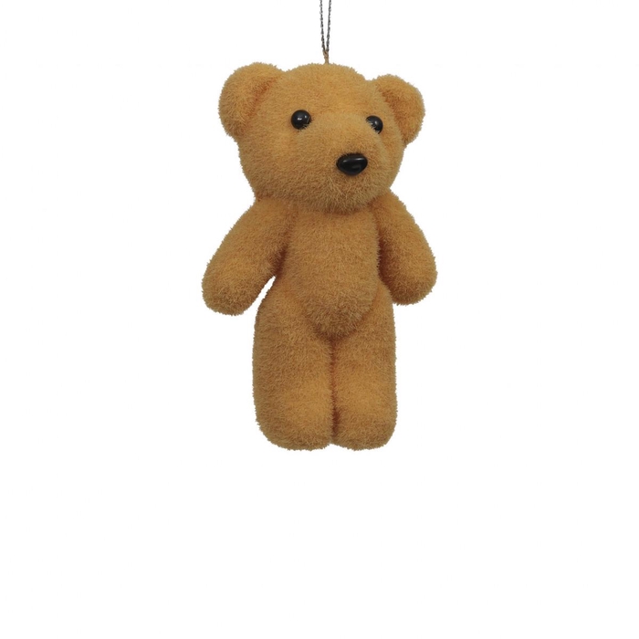 <h4>Valentijn Deco hanger beer flock 12cm</h4>