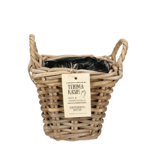 Baskets rattan Terima pot+handle d18*16cm