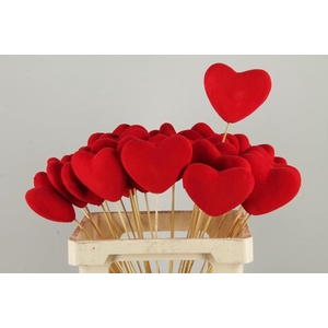 Stick Heart Flock Red 11,5cm