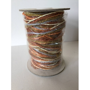 JUTE ROPE MULTICOLOR 15M ORANGE-NATURAL