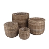 Rattan Ivy Cauldron Natural Set 4 25x23/35x33/44x40/55x50cm