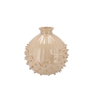 Mika Sand Vase Chestnut 16x16x17cm