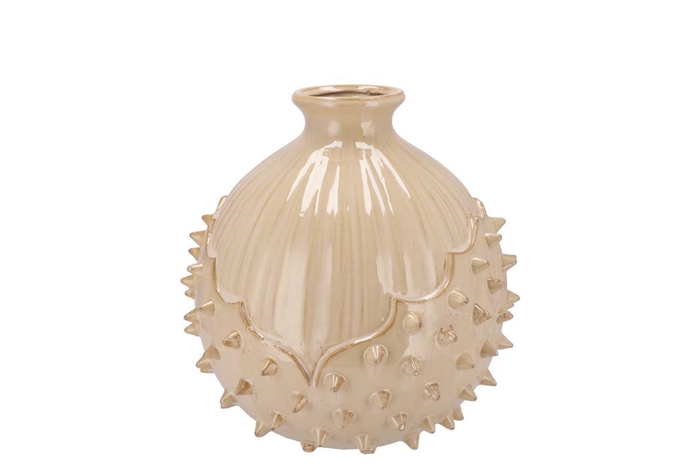 <h4>Mika Sand Vase Chestnut 16x16x17cm</h4>