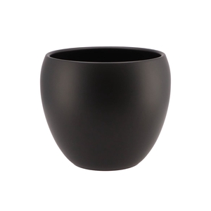 Vinci Matt Black Flower Pot 22x19cm