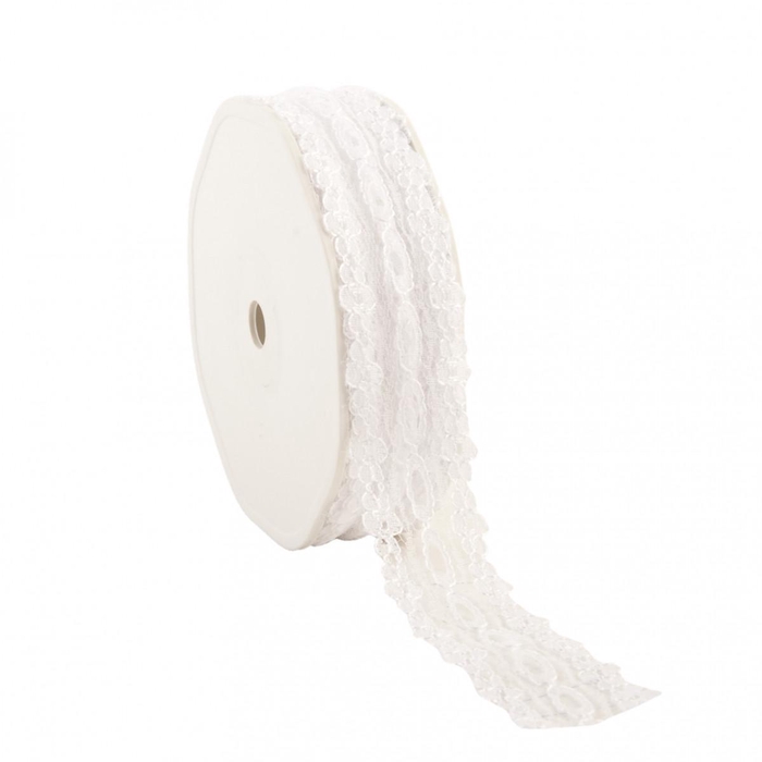 <h4>Wedding Ribbon Lace flower 25mm 15m</h4>