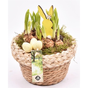 Jute mand met rand 18cm