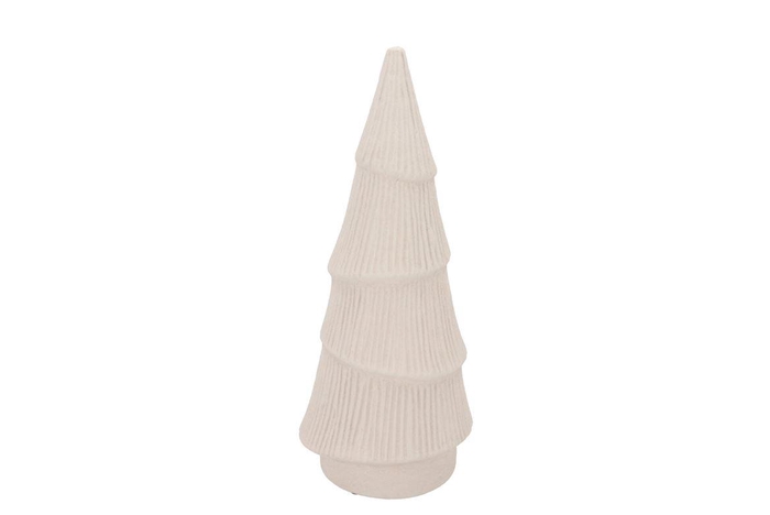 Porto Pine Tree Small Stripe White 15x15x38cm
