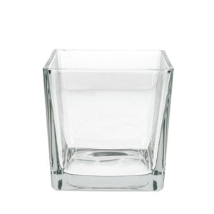 Glass cube taper d14 14cm