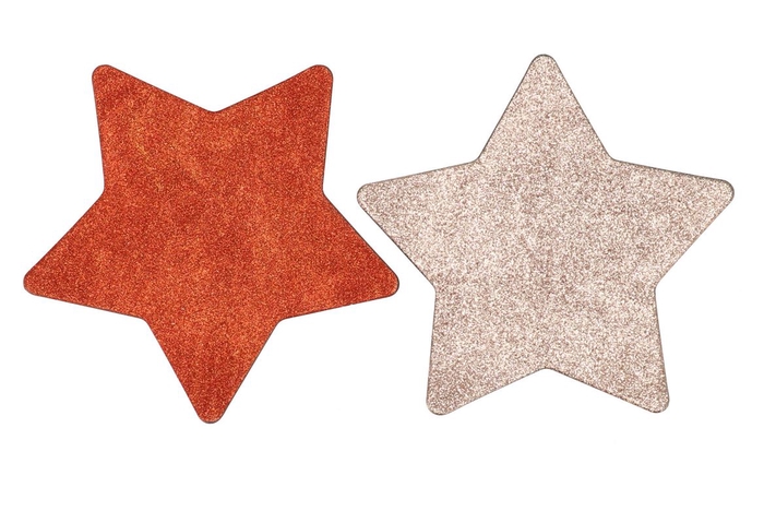 <h4>Melamine Shine Rose/copper Plate Star 28x28x1cm</h4>