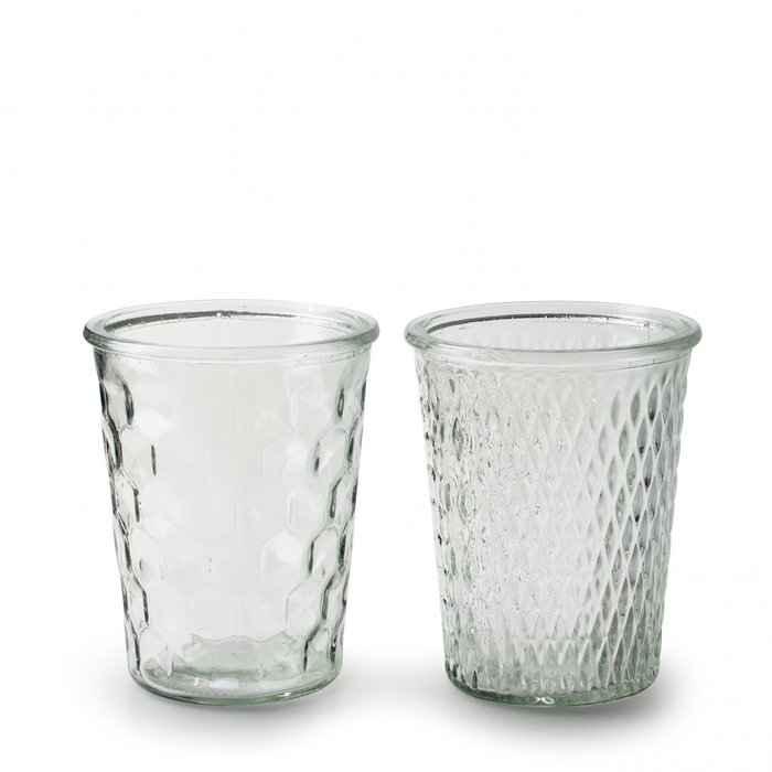 <h4>Glas Retro vaas d10*13cm</h4>