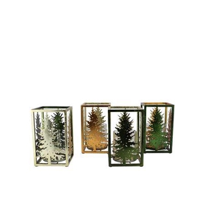 Glam Majestic Green Mix T-light Tree Ass 12x15cm