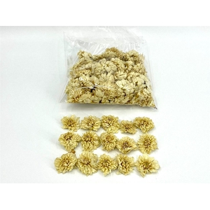 Dried Dahlia Heads White Bag (50-60 Heads)